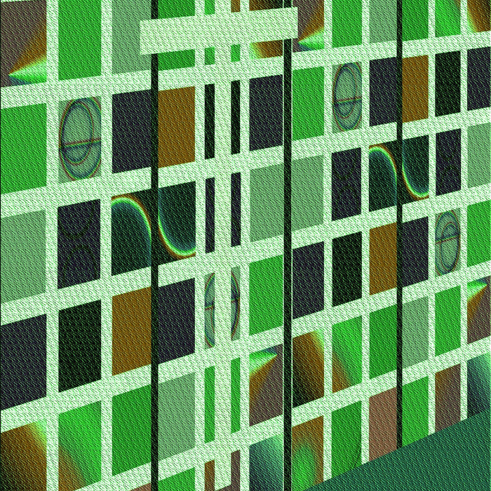 Patterned Green Rug, pat794grn