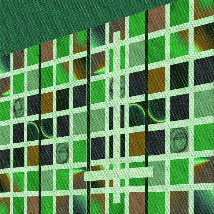 Round Patterned Green Rug, pat794grn