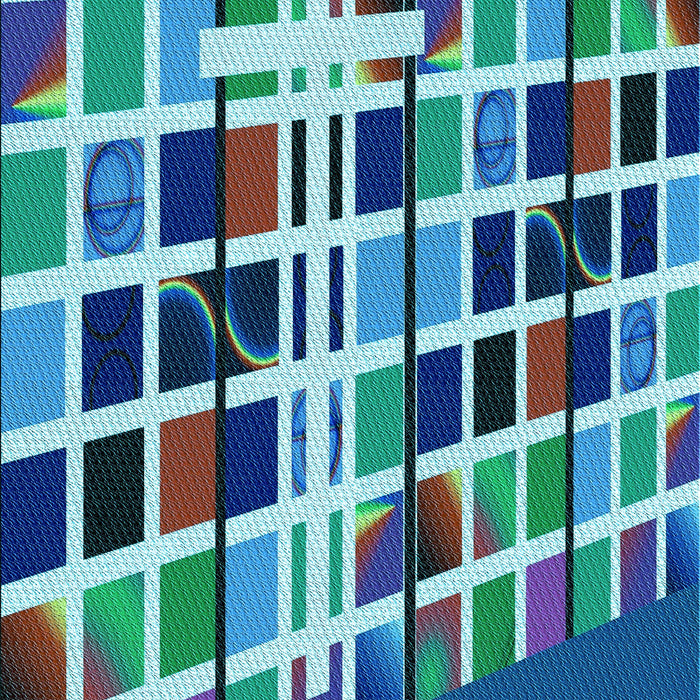 Patterned Turquoise Green Rug, pat794lblu