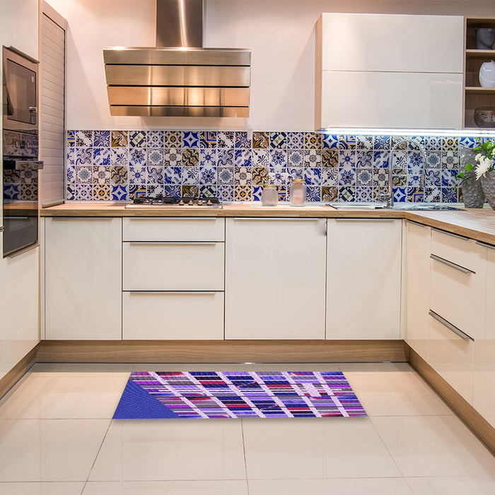 Patterned Bright Purple Rug in a Kitchen, pat794pur