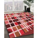 Patterned Red Rug in Family Room, pat794rd
