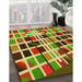 Machine Washable Transitional Green Rug in a Family Room, wshpat794yw