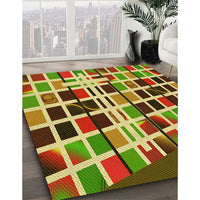 Patterned Green Rug, pat794yw