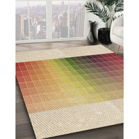 Patterned Brown Gold Rug, pat795brn