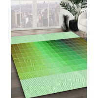 Patterned Green Rug, pat795grn