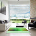 Square Patterned Green Rug in a Living Room, pat795grn