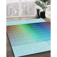 Patterned Blue Rug, pat795lblu