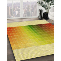 Patterned Bold Yellow Rug, pat795yw