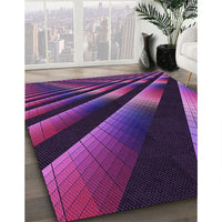 Patterned Dark Orchid Purple Rug, pat796pur