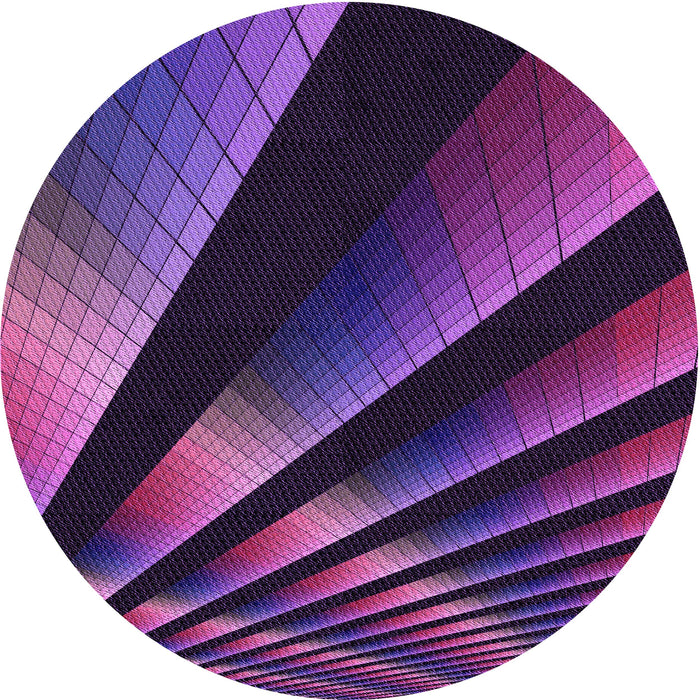 Square Patterned Dark Orchid Purple Rug, pat796pur