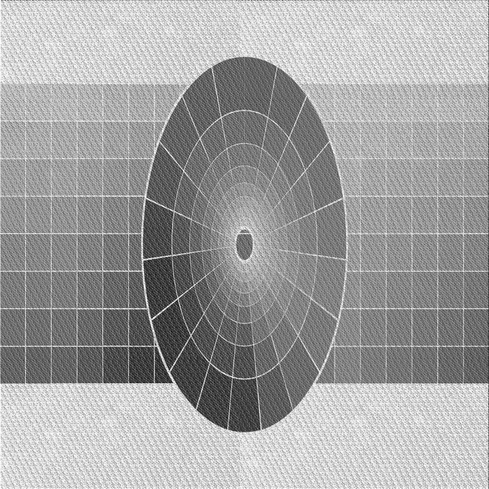 Round Patterned Gray Rug, pat797gry