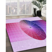 Patterned Blossom Pink Rug, pat797pur