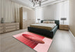 Patterned Pink Rug in a Bedroom, pat797rd