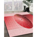 Machine Washable Transitional Pink Rug in a Family Room, wshpat797rd
