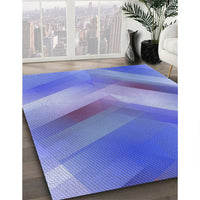 Patterned Sky Blue Rug, pat798blu