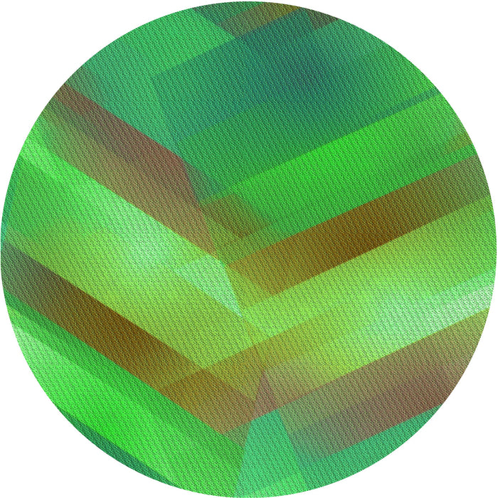 Square Patterned Dark Lime Green Rug, pat798grn