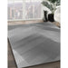Machine Washable Transitional Gray Rug in a Family Room, wshpat798gry