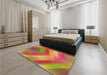 Patterned Red Rug in a Bedroom, pat798org