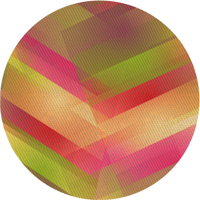 Square Patterned Red Rug, pat798org