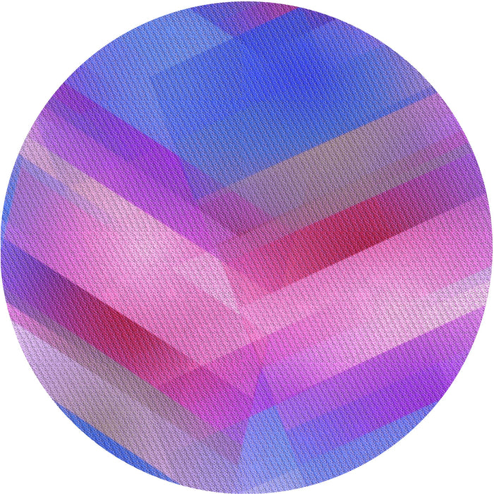 Square Patterned Purple Mimosa Purple Rug, pat798pur