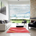 Machine Washable Transitional Red Rug in a Kitchen, wshpat798rd