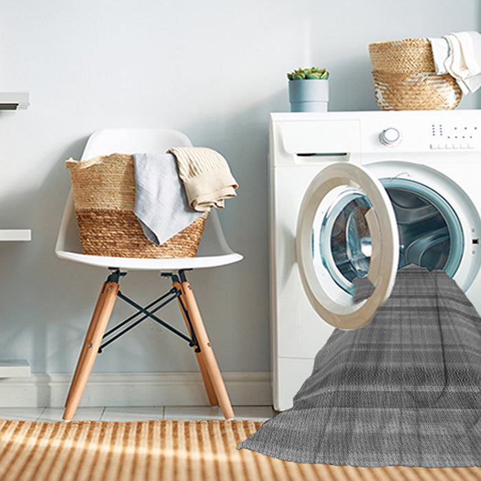 Machine Washable Transitional Gray Rug in a Washing Machine, wshpat799gry