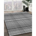 Patterned Gray Rug in Family Room, pat799gry