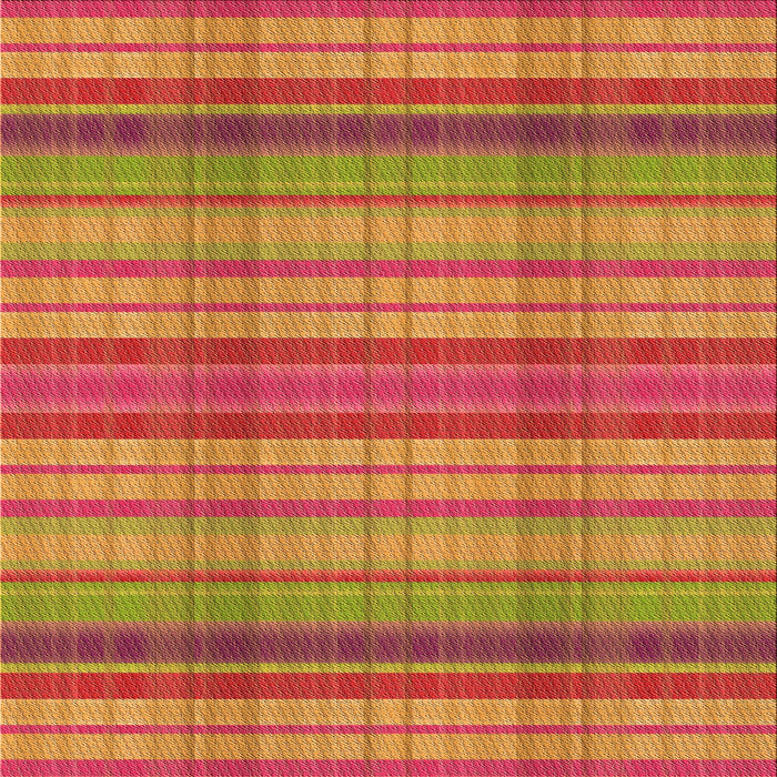 Round Patterned Yellow Rug, pat799org