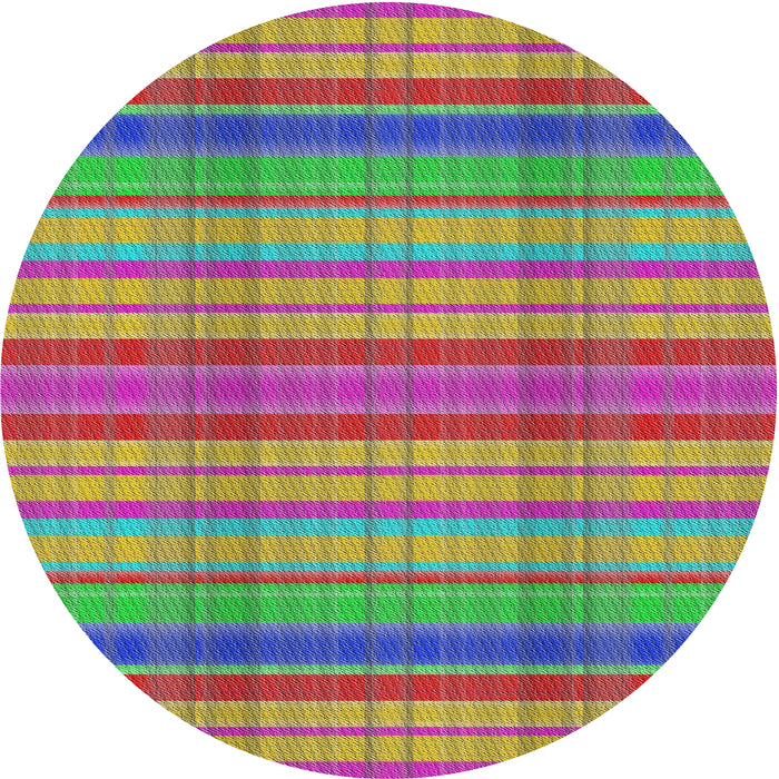 Sideview of Patterned Yellow Green Novelty Rug, pat799