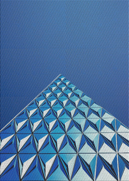 Machine Washable Transitional Blueberry Blue Rug, wshpat79