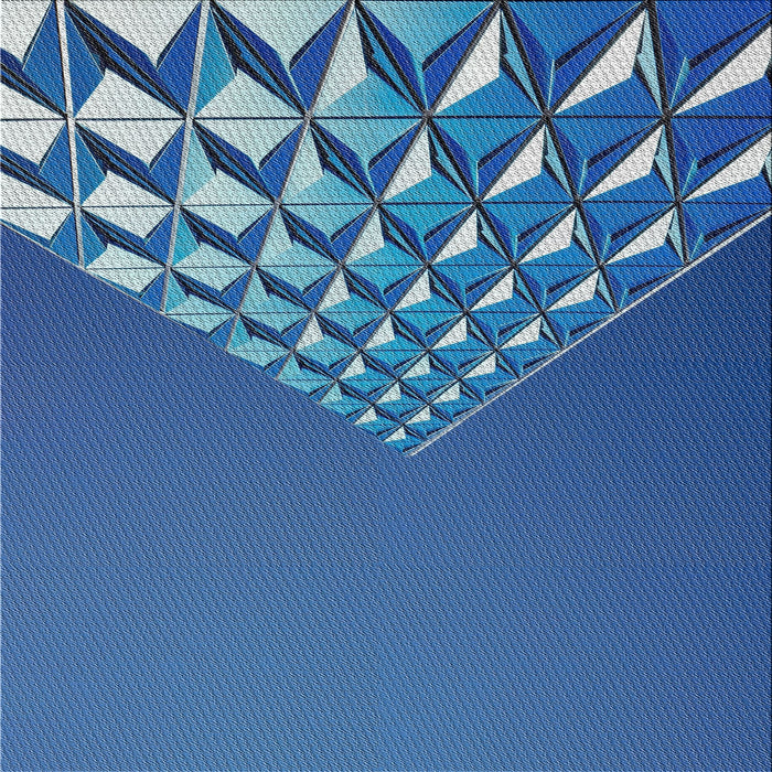 Sideview of Machine Washable Transitional Blueberry Blue Rug, wshpat79