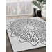 Patterned Off-White Novelty Rug in Family Room, pat7