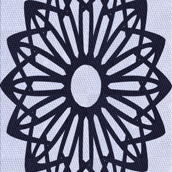 Patterned Blue Rug, pat8blu