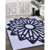 Patterned Blue Rug, pat8blu