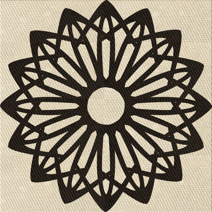 Round Patterned Milk Chocolate Brown Rug, pat8brn