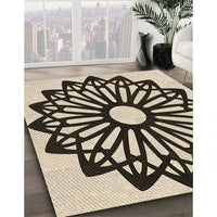 Patterned Milk Chocolate Brown Rug, pat8brn