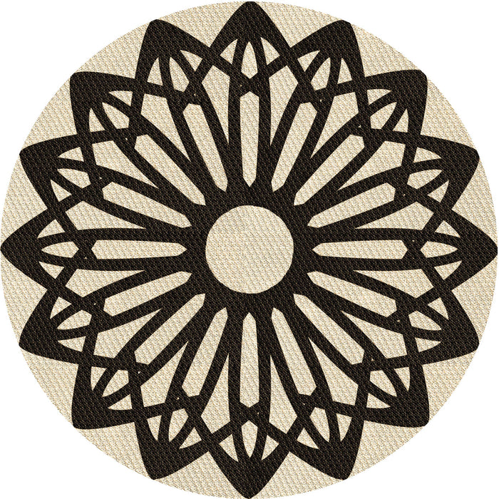 Square Patterned Milk Chocolate Brown Rug, pat8brn