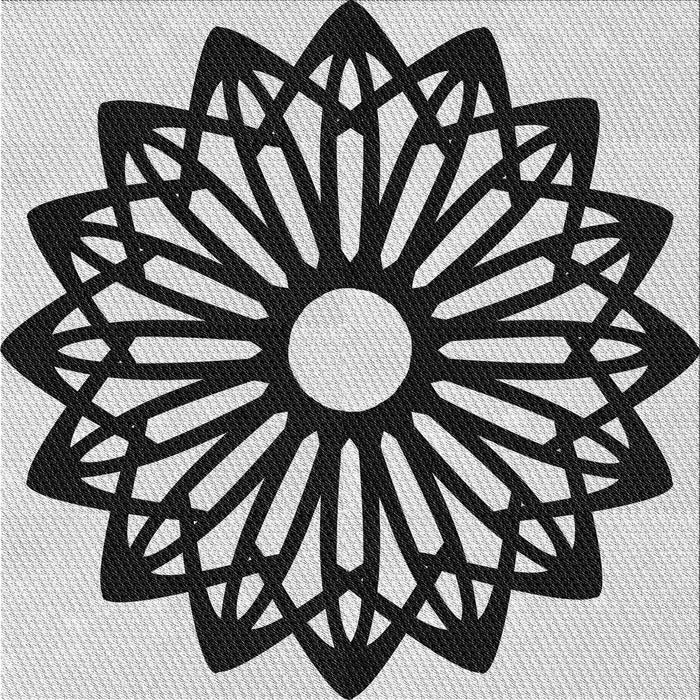 Round Machine Washable Transitional Black Rug, wshpat8gry