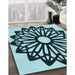 Machine Washable Transitional Deep-Sea Blue Rug in a Family Room, wshpat8lblu