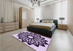 Patterned Blossom Pink Rug in a Bedroom, pat8pur