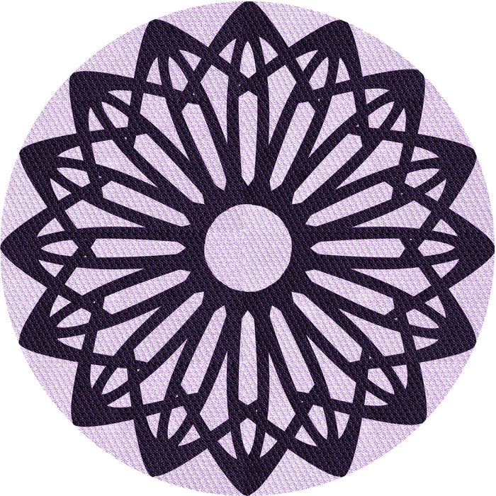 Square Machine Washable Transitional Blossom Pink Rug in a Living Room, wshpat8pur