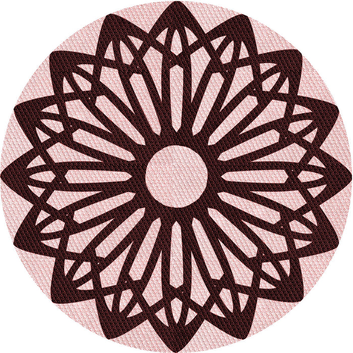 Square Patterned Pink Rug, pat8rd