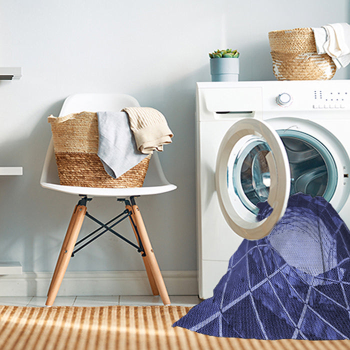 Machine Washable Transitional Light Slate Blue Rug in a Washing Machine, wshpat80blu