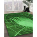 Patterned Deep Emerald Green Rug in Family Room, pat80grn