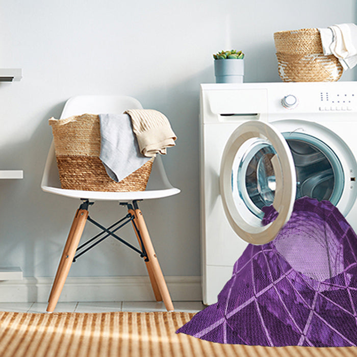 Machine Washable Transitional Purple Rug in a Washing Machine, wshpat80pur