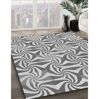 Patterned Smokey Gray Rug, pat800gry