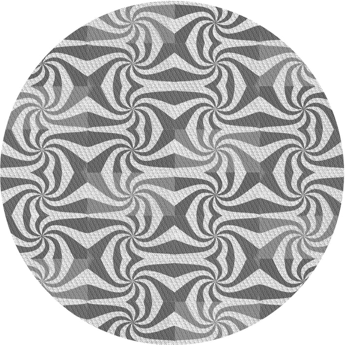 Square Patterned Smokey Gray Rug, pat800gry