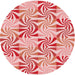 Square Patterned Deep Rose Pink Rug, pat800rd