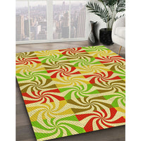 Patterned Green Rug, pat800yw