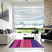 Machine Washable Transitional Dark Orchid Purple Rug in a Kitchen, wshpat801pur